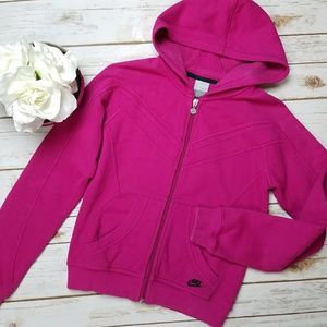 Nike Pink Sweater Zip up Hoody Size Small
